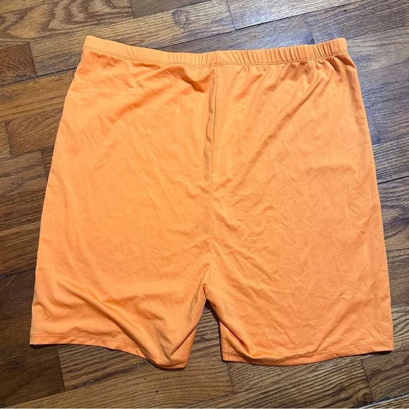 Lot of 2 Shein Bike Shorts Women’s Plus Size 1X Black‎ Checker & Orange Sporty - Picture 6 of 7